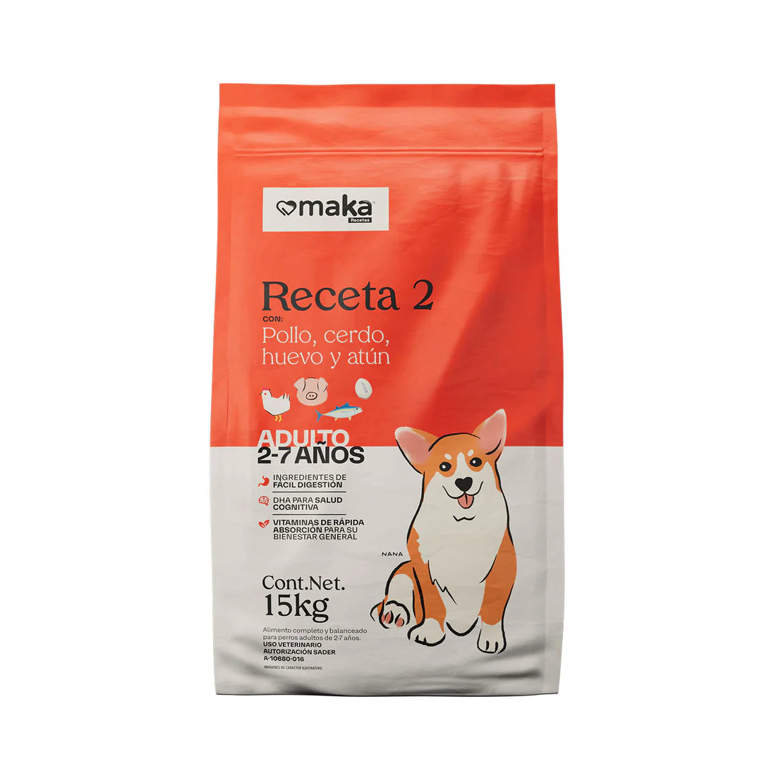 MAKA-Receta 2 - Raza Pequeña (Pollo, cerdo, huevo, camote y salmón)