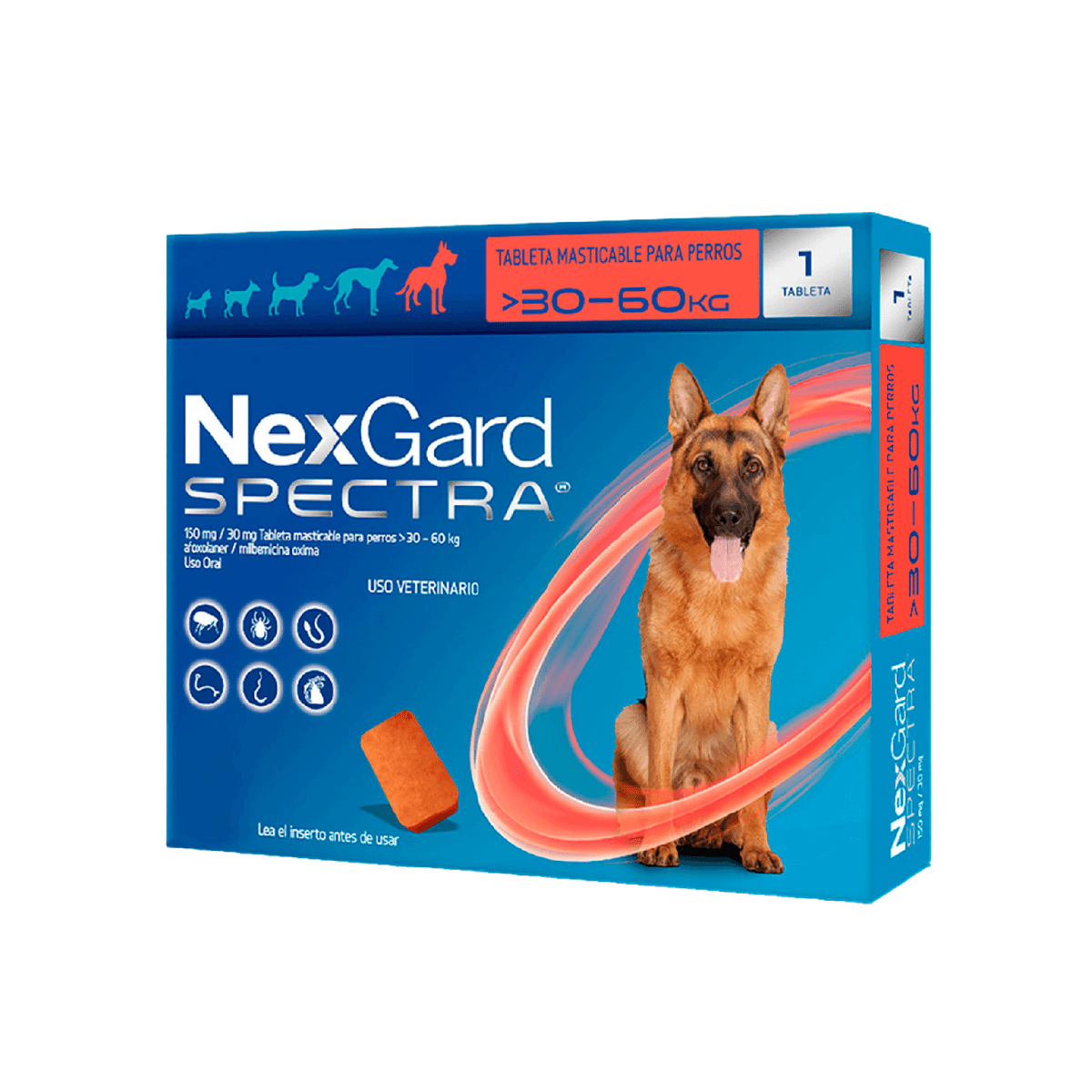 NexGard Spectra Antiplagas - Perro grande - 30 a 60 kg