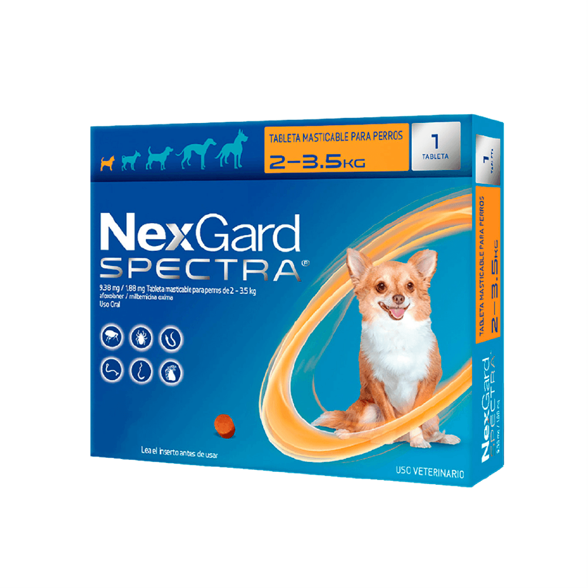 NexGard Spectra Antiplagas - Perro Chico - 2 a 3.5 kg