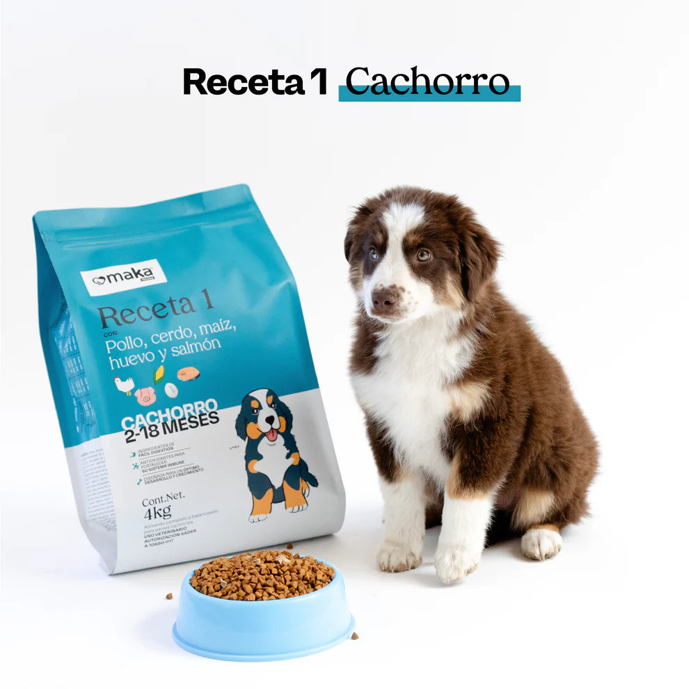 MAKA-Receta 1 (Pollo, cerdo, maíz, huevo y salmón)