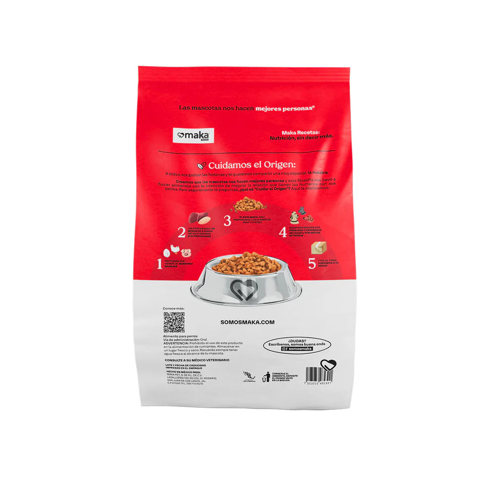 MAKA-Receta 2 - Raza Pequeña (Pollo, cerdo, huevo, camote y salmón)