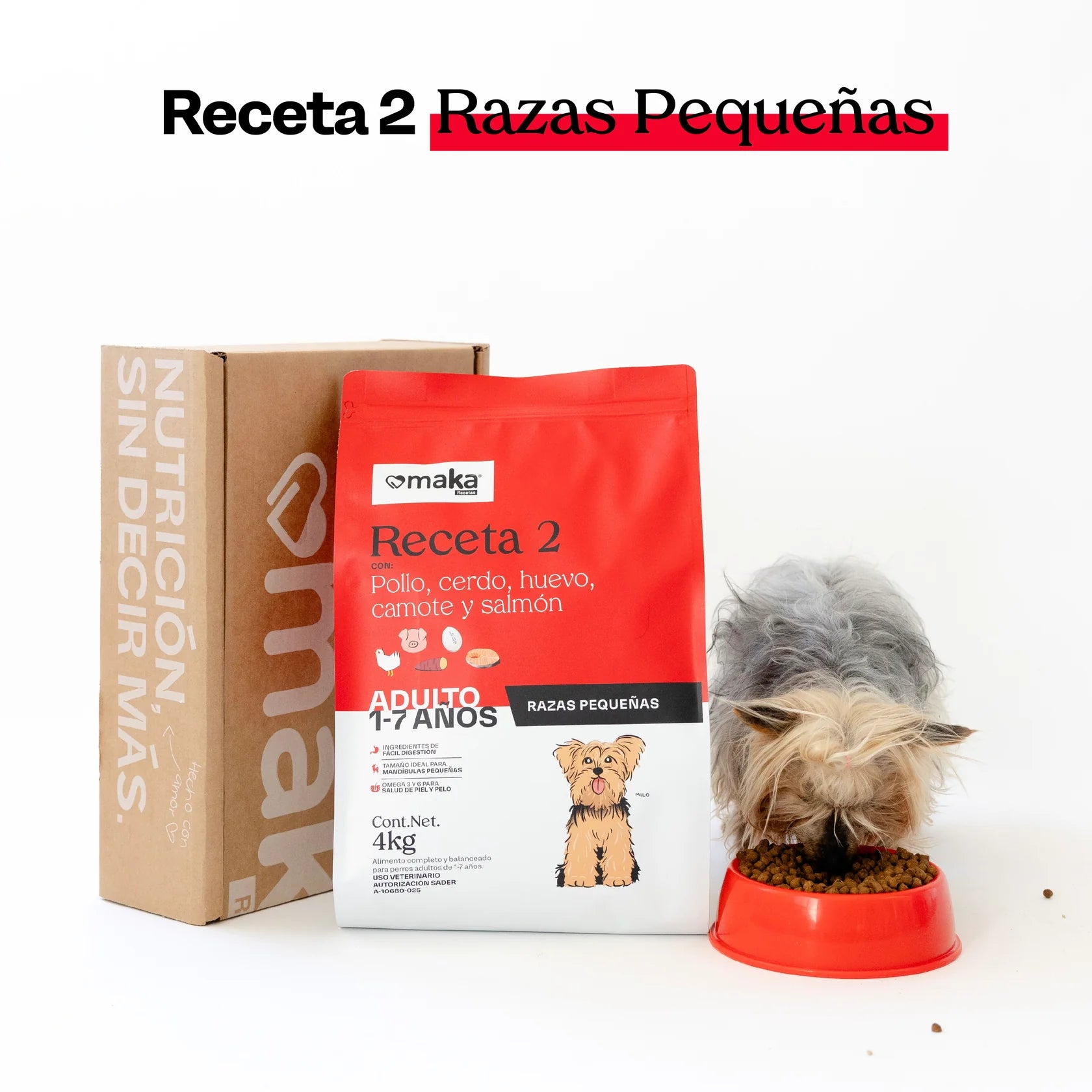 MAKA-Receta 2 - Raza Pequeña (Pollo, cerdo, huevo, camote y salmón)