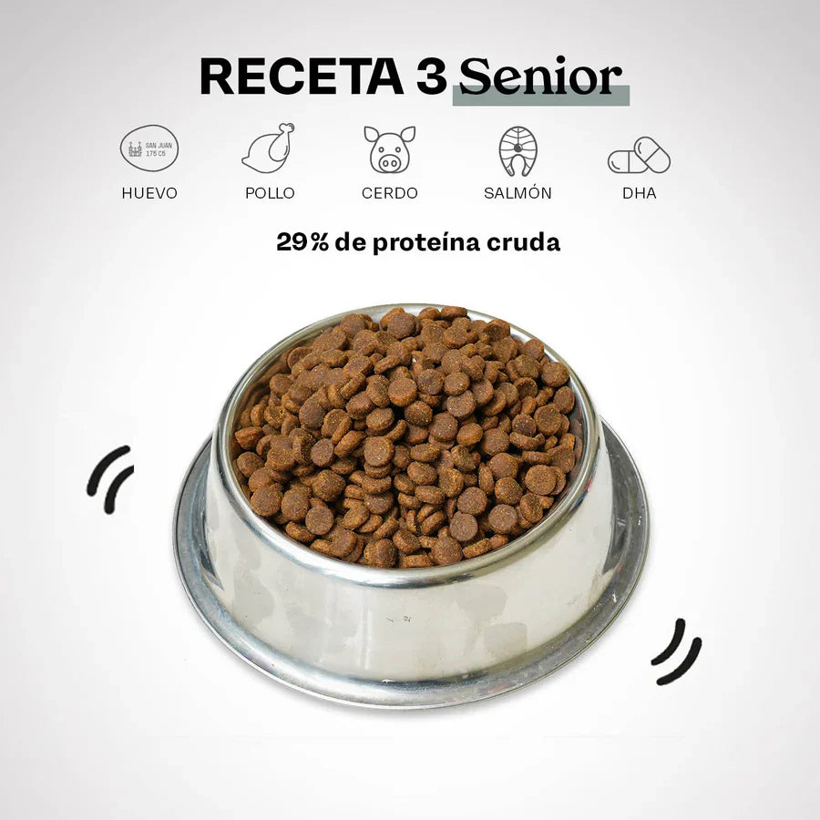 MAKA-Receta 3 - Perro Senior (Pollo, cerdo, huevo, papa y salmón)