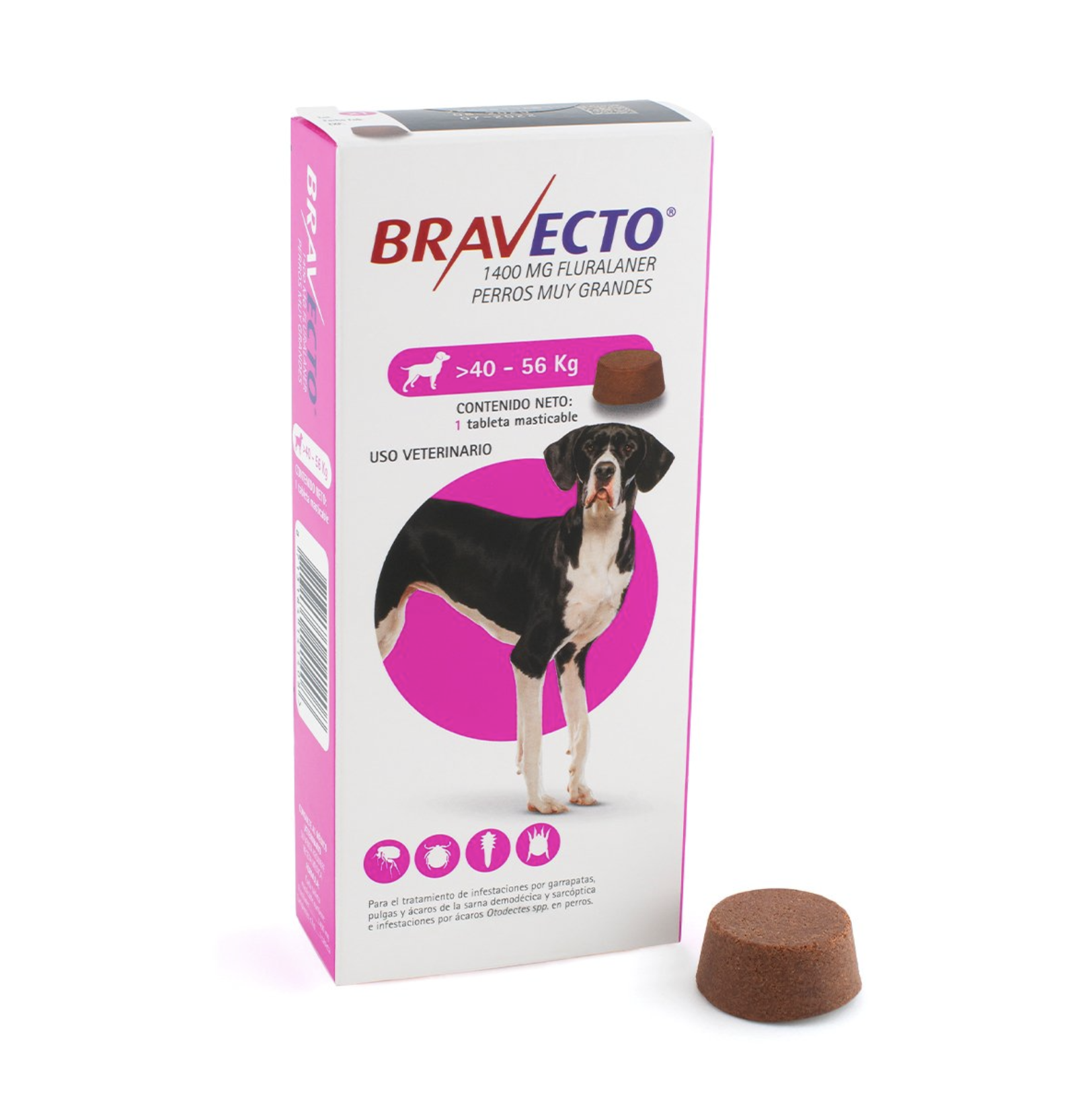 Bravecto 1400 mg - Perros de 40 a 56 kg