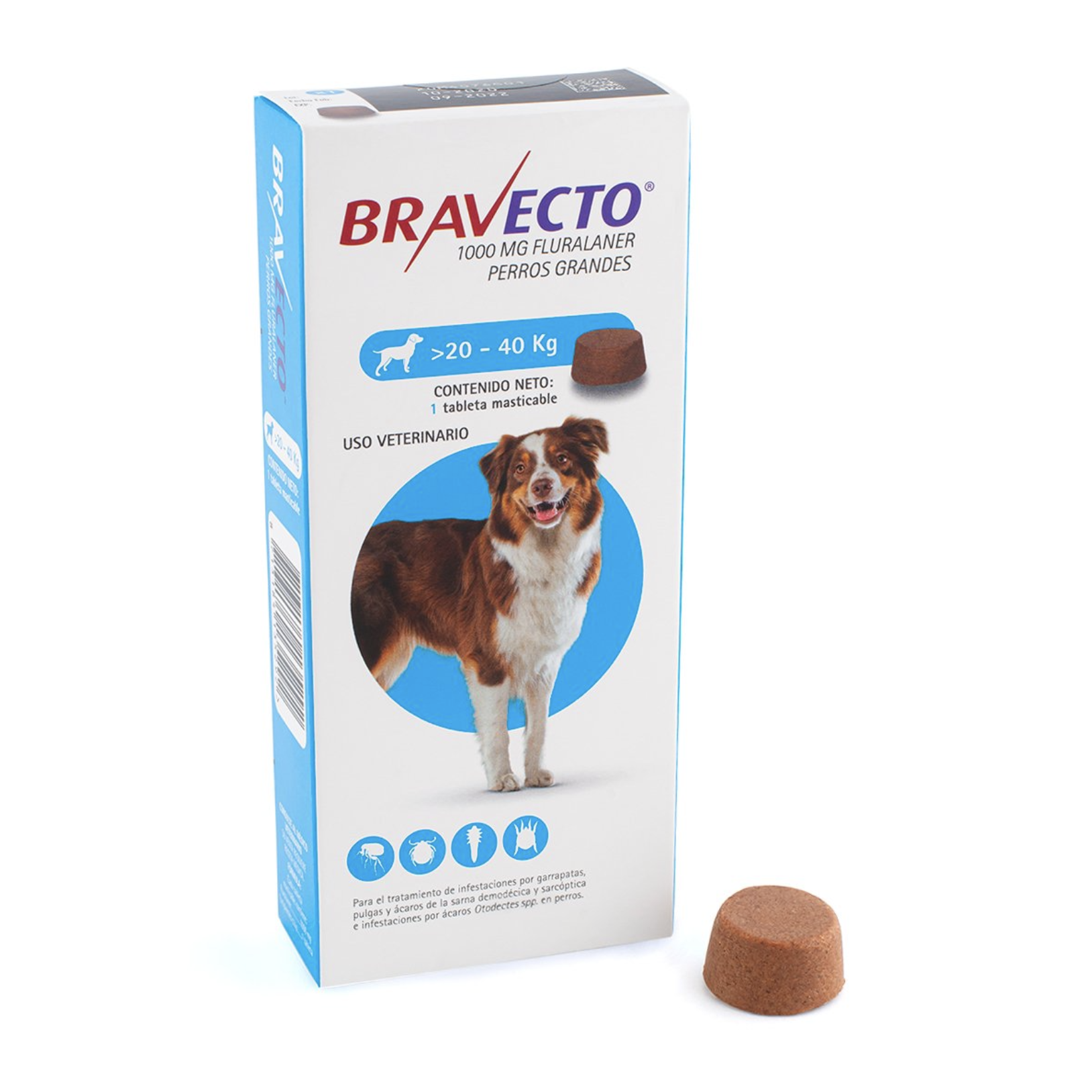 Bravecto Chew Tableta Masticable - Perro de 20 a 40 kg