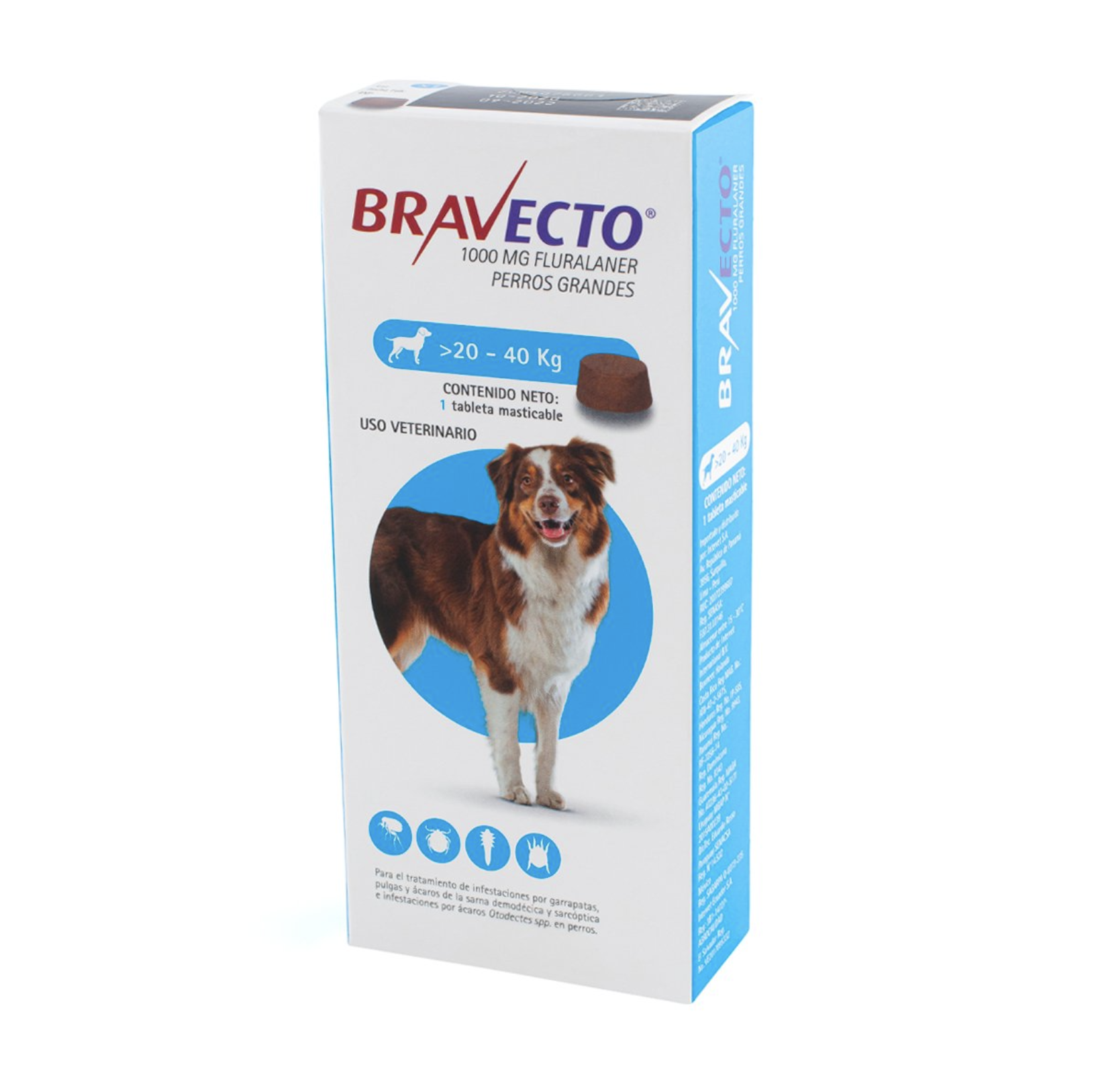 Bravecto Chew Tableta Masticable - Perro de 20 a 40 kg