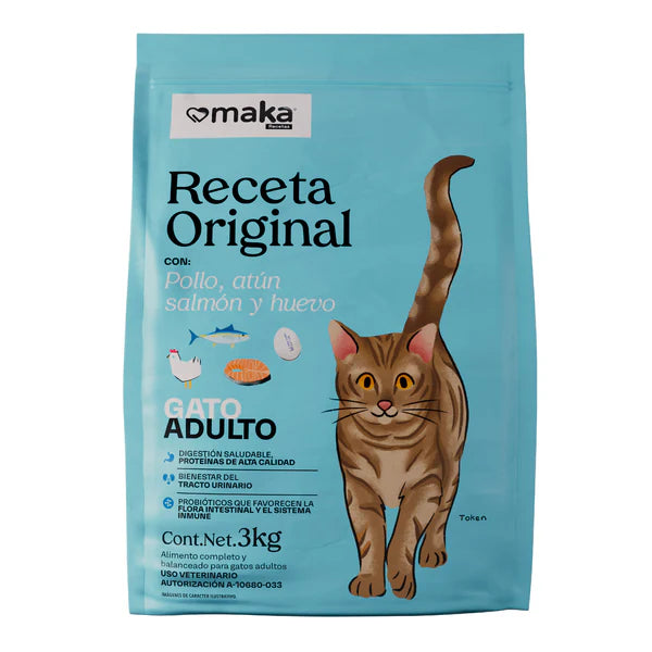 MAKA-Receta - Gatos (Pollo, atún, salmón y huevo)